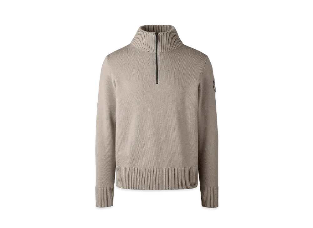 CANADA GOOSE Rosseau 1/4 Zip Sweater "Limestone"