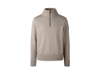 CANADA GOOSE Rosseau 1/4 Zip Sweater "Limestone"