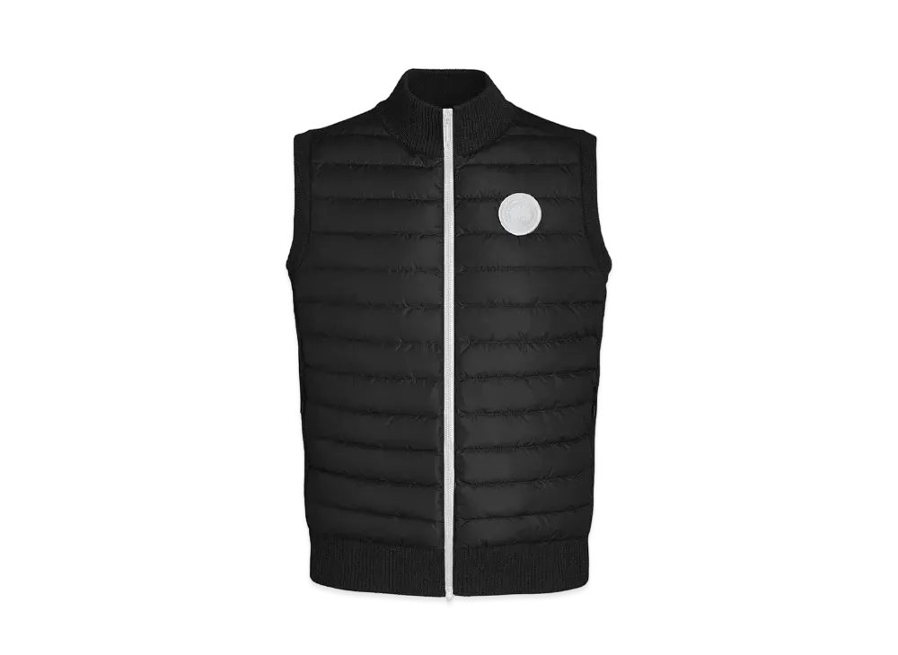 CANADA GOOSE Hybridge Knit Vest Contrast Trim "Black/White"