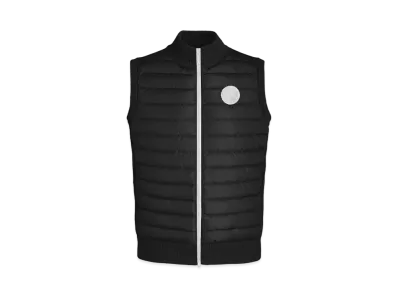 CANADA GOOSE Hybridge Knit Vest Contrast Trim "Black/White"