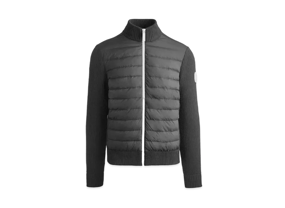CANADA GOOSE Hybridge Knit Jacket Contrast Trim "Black/White"