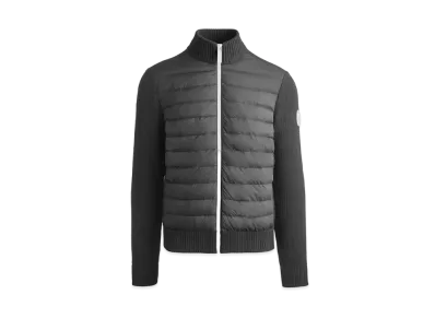 CANADA GOOSE Hybridge Knit Jacket Contrast Trim "Black/White"