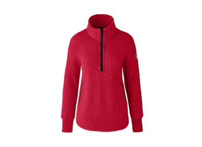 CANADA GOOSE Severn 1/2 Zip Sweater Kind Fleece "Red"