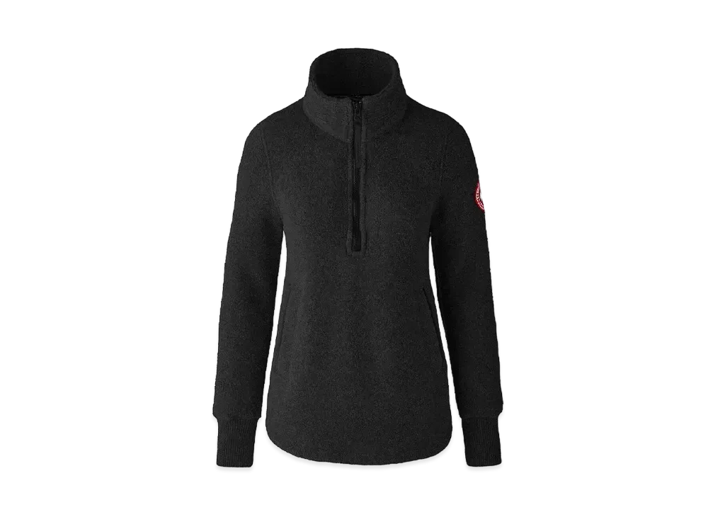 CANADA GOOSE Severn 1/2 Zip Sweater Kind Fleece "Black"