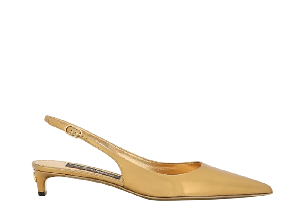 DOLCE&GABBANA Women's Calfskin slingbacks "Gold"