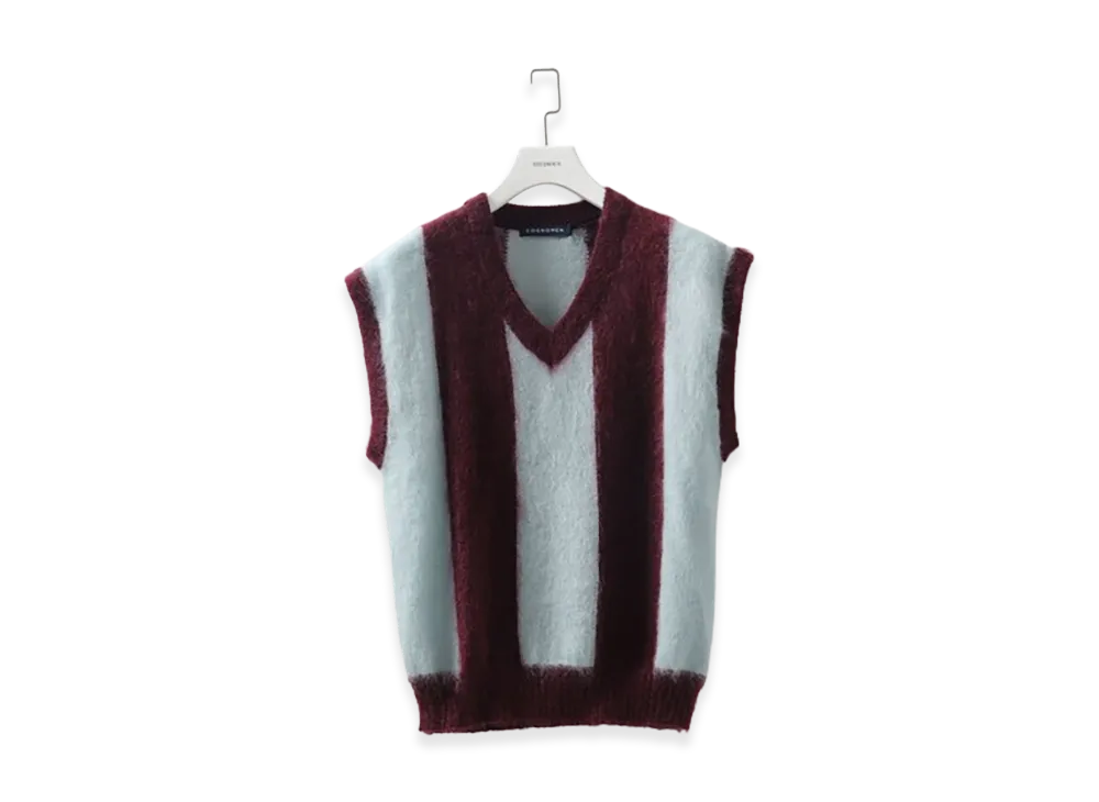 COGNOMEN Football Stripe Knit Vest "Purple"