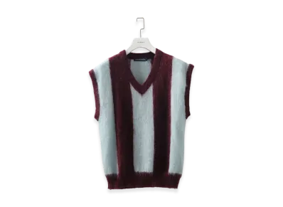 COGNOMEN Football Stripe Knit Vest "Purple"