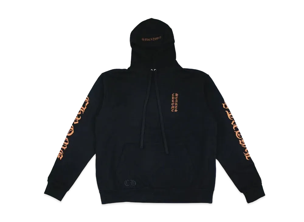 クロムハーツ バーティカル ロゴ ファックユー フード プルオーバー フーディー "ブラック/ブラウン"