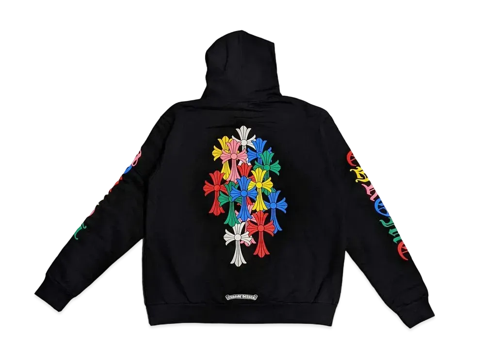 Chrome Hearts Multi Color Cross Cemetery Zip Up Hoodie "Black"