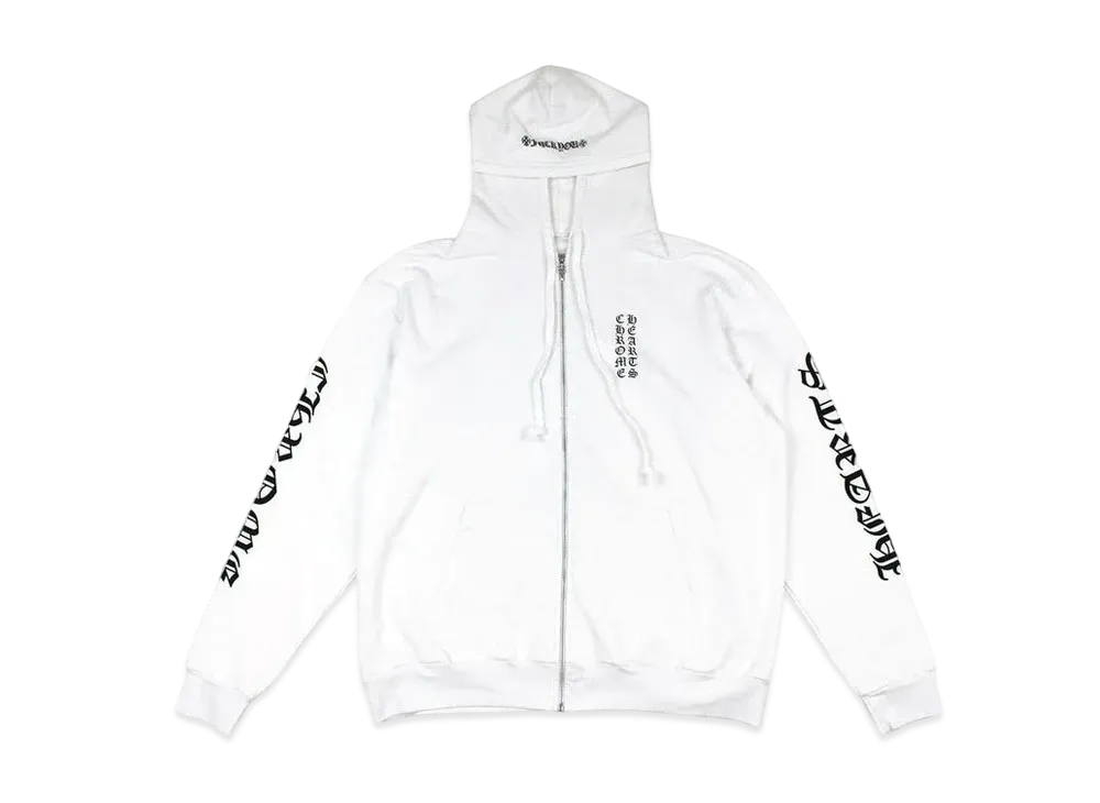 クロムハーツ バーティカル ロゴ FU フード ジップ アップ フーディー "ホワイト"