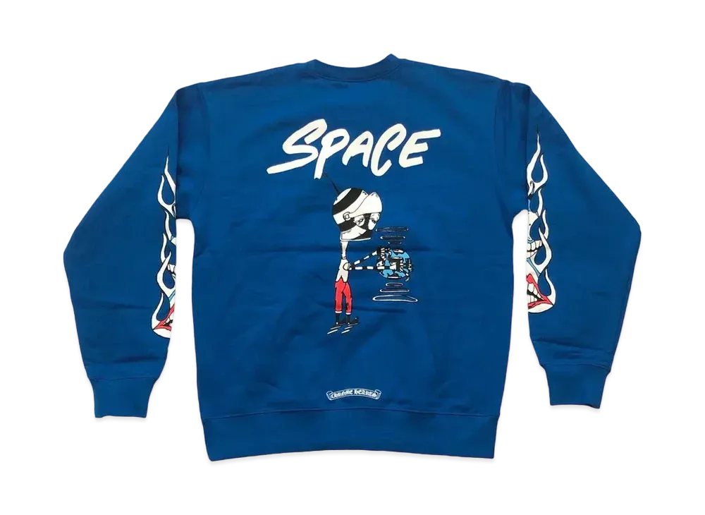 Chrome Hearts Matty Boy Space Crewneck Sweatshirt "Blue"