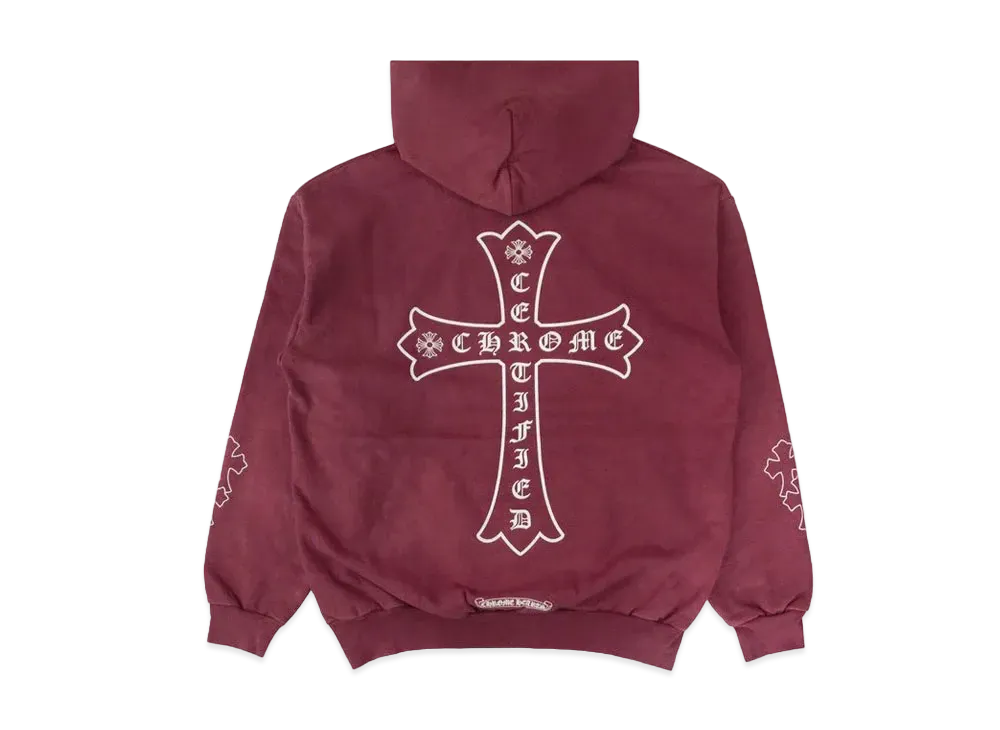 Chrome Hearts x Drake Certified Chrome Hand Dyed Hoodie "Washed Red"