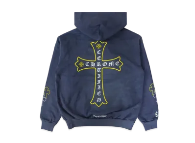 Chrome Hearts x Drake Certified Chrome Hand Dyed Hoodie "Washed Blue"