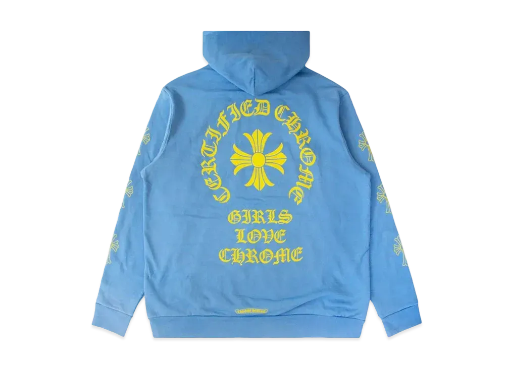 クロムハーツ x ドレイク ガールズ ラブ クロム フーディー "ライトブルー"