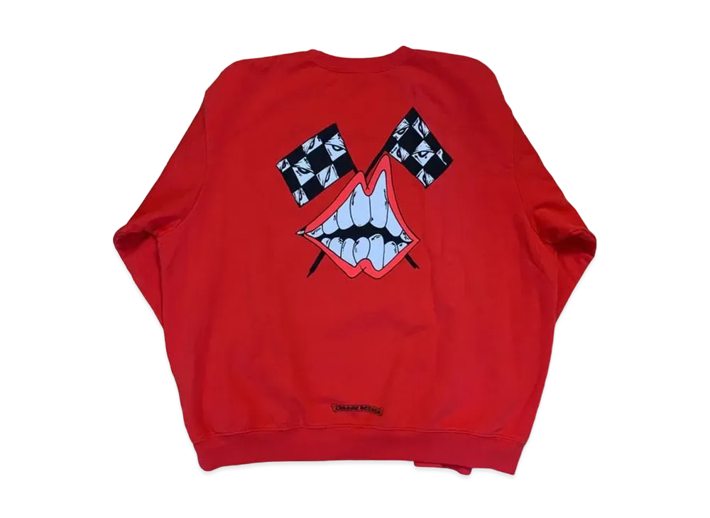 Chrome Hearts Matty Boy Chomper Crewneck Sweatshirt "Red"