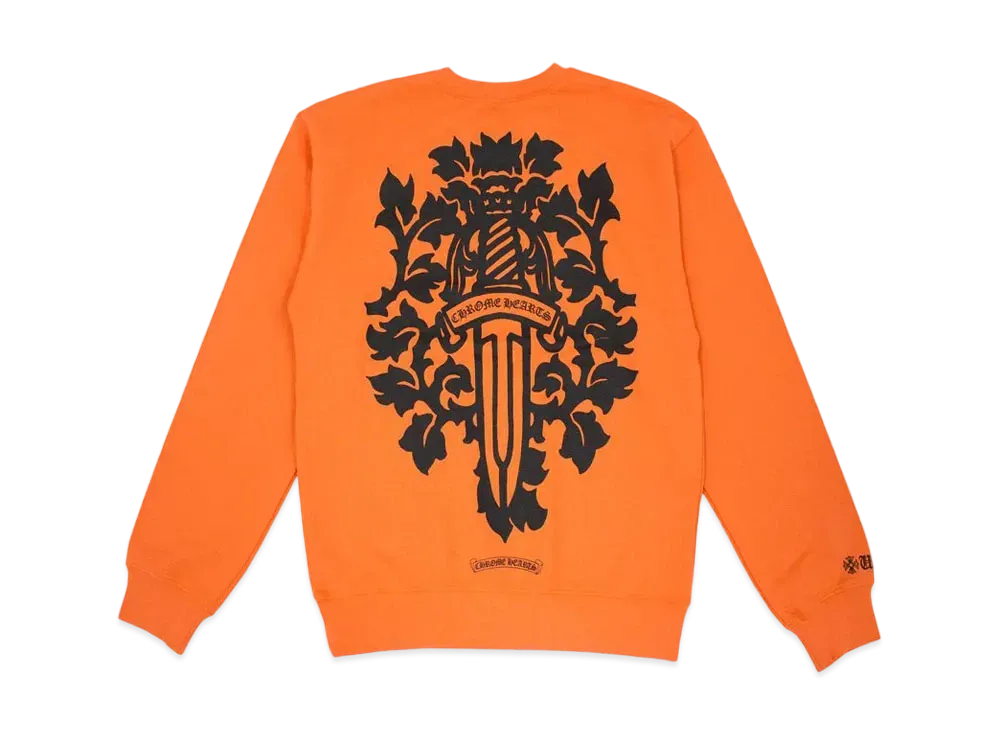 Chrome Hearts Vine Dagger Crewneck Sweatshirt "Orange"