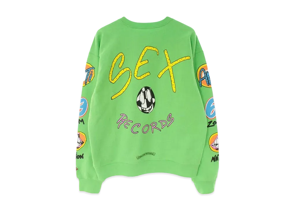 Chrome Hearts Matty Boy Sex Records Crewneck Sweatshirt "Citrus"