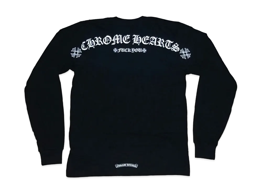 クロムハーツ ショルダー ロゴ ロングスリーブ Tシャツ "ブラック"