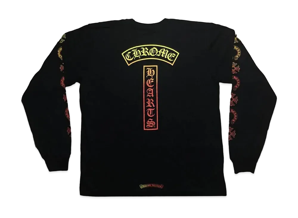 クロムハーツ グラディエント ロゴ ロングスリーブ Tシャツ "ブラック"