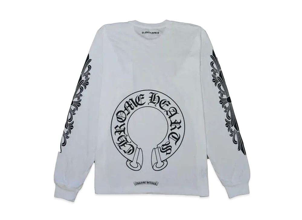 Chrome Hearts Horse Shoe L/S T-Shirt Fuck You "White"