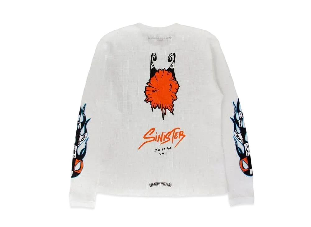 クロム ハーツ マティー ボーイ シニスター サーマル L/S Tシャツ "ホワイト"