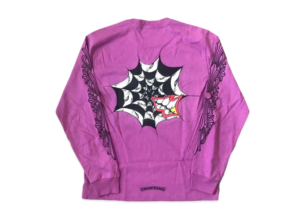 Chrome Hearts Matty Boy Spider Web L/S T-Shirt "Purple"