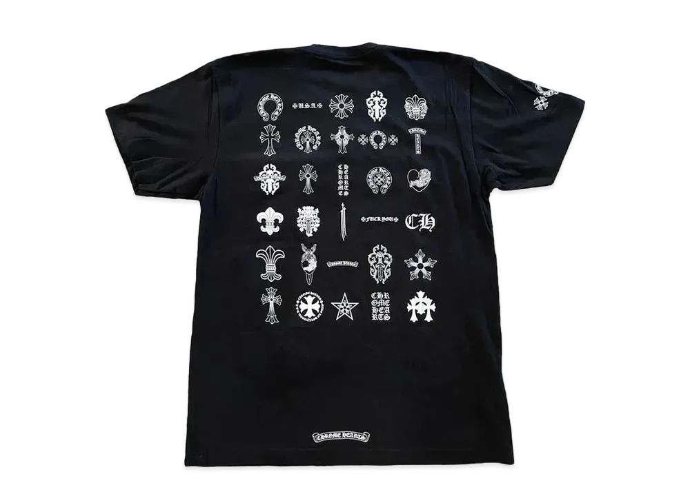 クロム ハーツ マルチ ロゴ Tシャツ "ブラック"