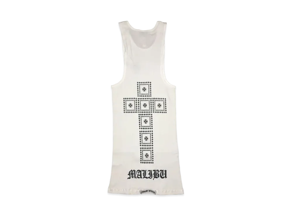Chrome Hearts Malibu Exclusive Cross Tank Top "White"
