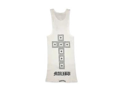 Chrome Hearts Malibu Exclusive Cross Tank Top "White"