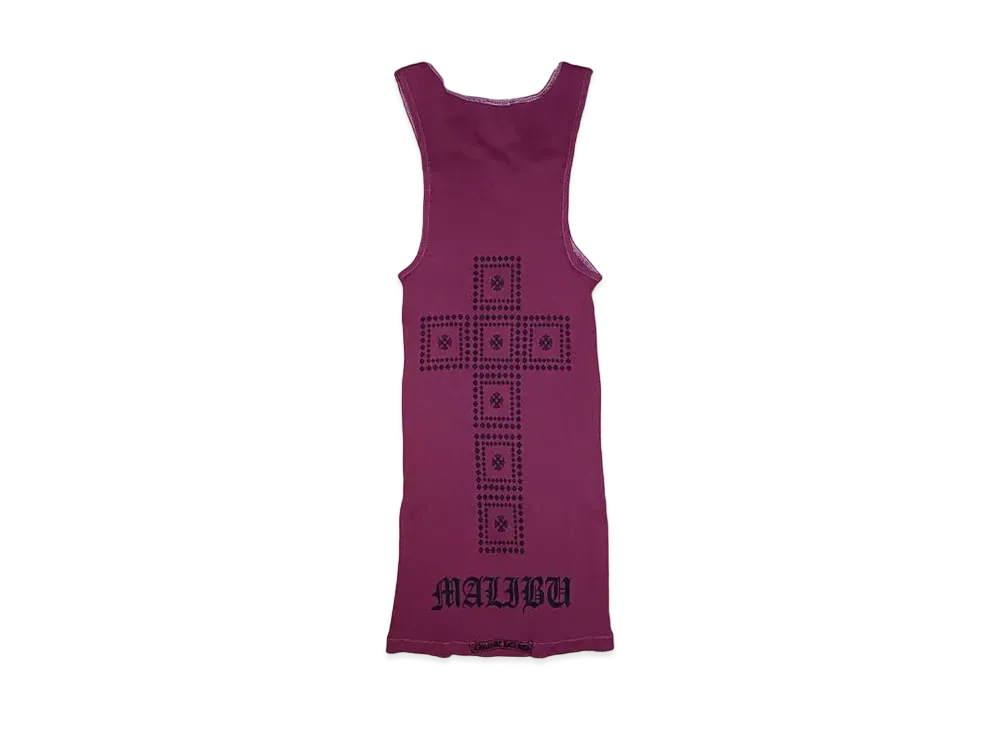 Chrome Hearts Malibu Exclusive Cross Tank Top "Burgundy"