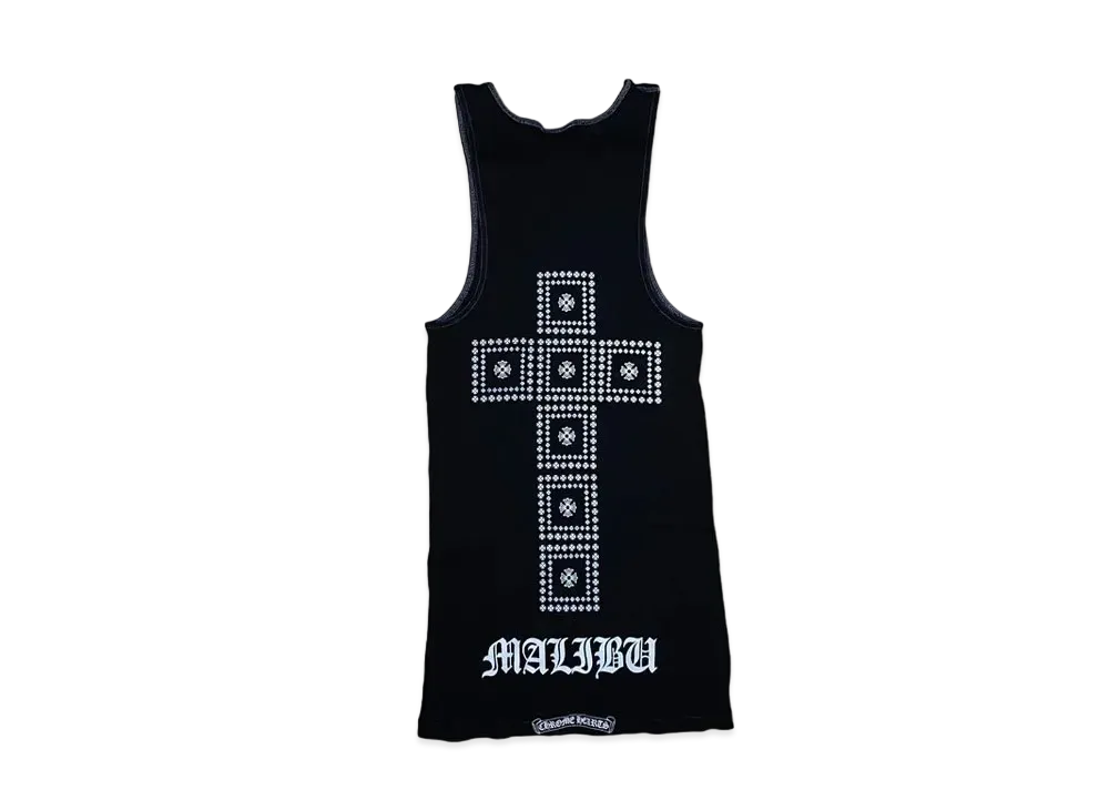 Chrome Hearts Malibu Exclusive Cross Tank Top "Black"