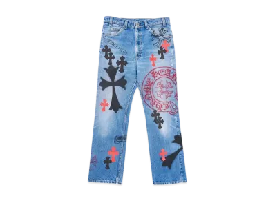 Chrome Hearts Vintage LEVI'S Stencil Cross Patch Denim "Blue"
