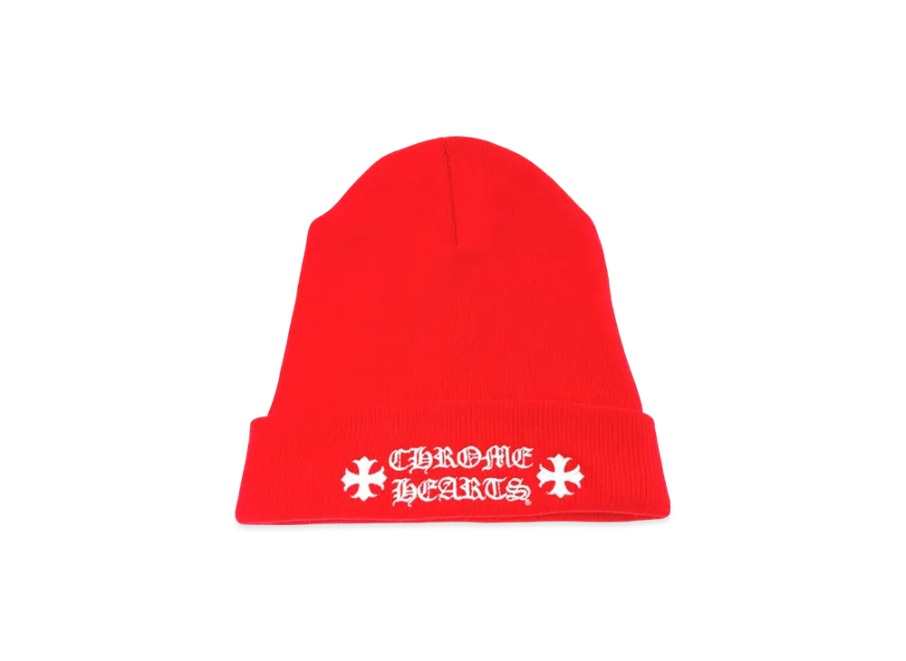 Chrome Hearts Wool Watch Cap Logo Embroidery Beanie "Red"