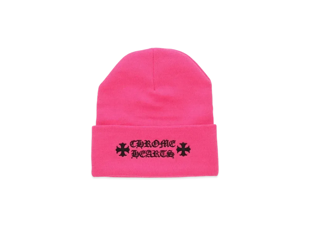 Chrome Hearts ピンクニット帽 オンライン限定 chromehearts クロム