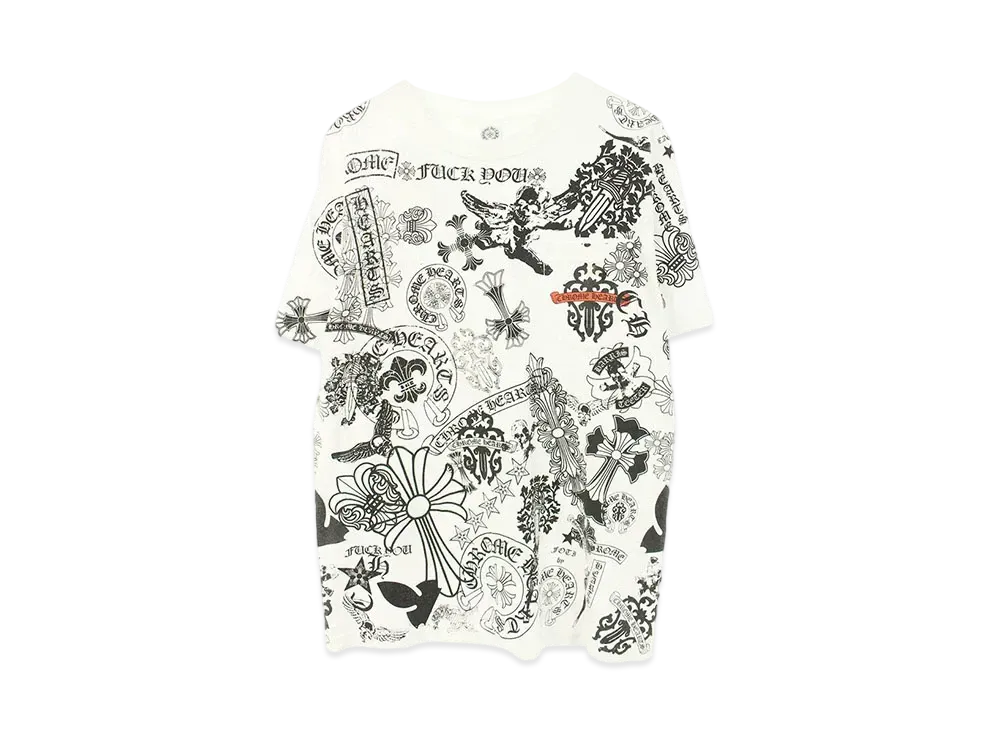 Chrome Hearts Multi Motif Printed T-Shirt "White"