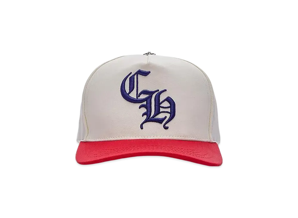 Chrome Hearts Baseball Cap 5 Panel CH "White/Red"