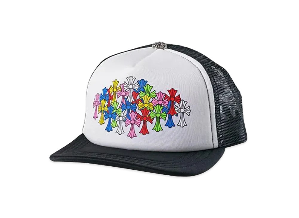 Chrome Hearts Trucker Cap Cemetery King Taco Cross "Black/White"