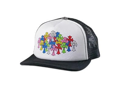 Chrome Hearts Trucker Cap Cemetery King Taco Cross "Black/White"