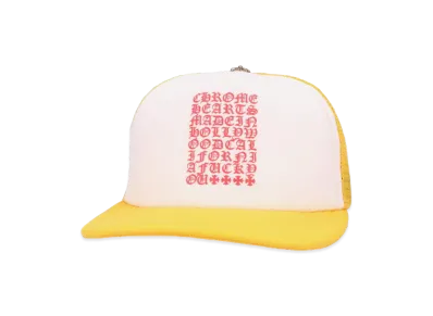Chrome Hearts Trucker Cap King Taco CH Scroll "Yellow"