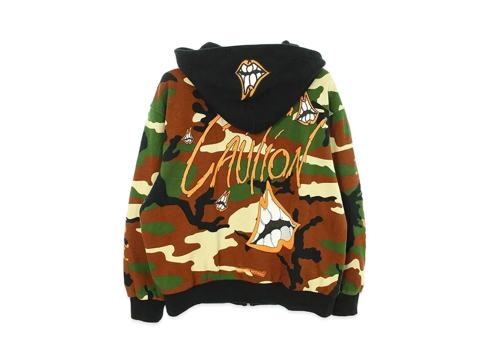 Chrome Hearts PPO Caution HD Zip Matty Boy Print Zip Up Hoodie "Camo"