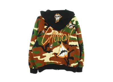 Chrome Hearts PPO Caution HD Zip Matty Boy Print Zip Up Hoodie "Camo"