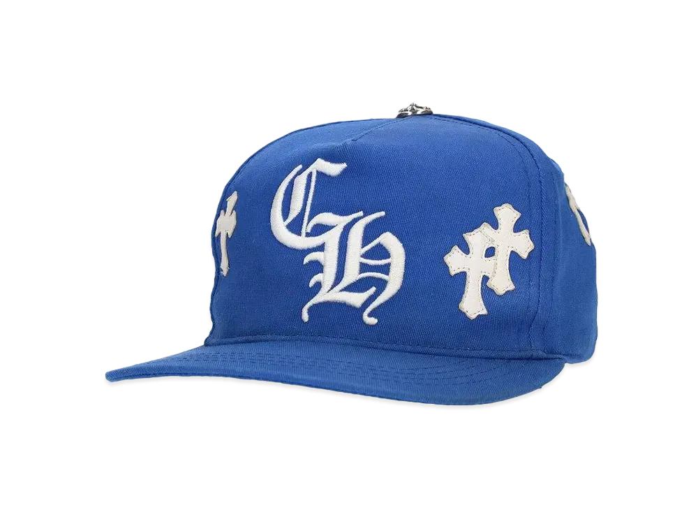 Chrome Hearts CH Hat Cross Patch Baseball Cap "Blue/White"