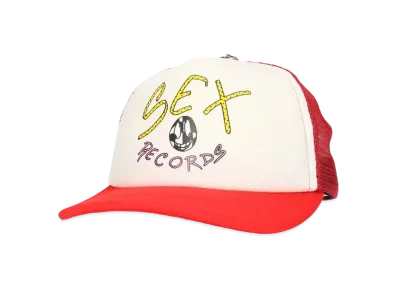 Chrome Hearts PPO Sex Trucker Cap Cross Ball Mesh "Red/White"