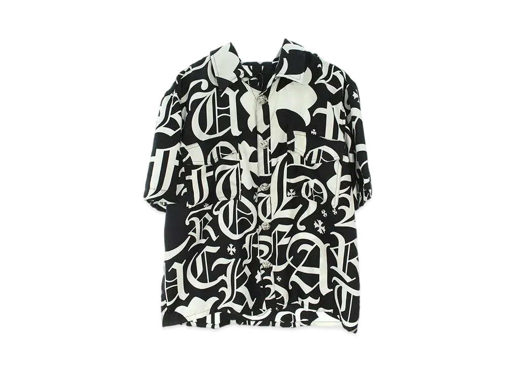 Chrome Hearts PPO The 69 Matty Boy Cross Ball Button S/S Shirt "White/Black"