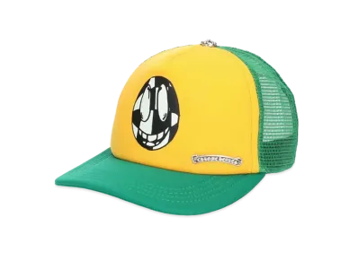 Chrome Hearts PPO Sex Records Cross Ball Mesh Trucker Cap "Yellow/Green"