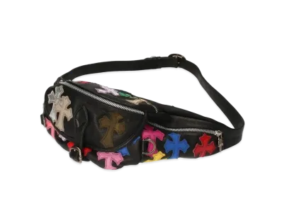 Chrome Hearts #1 Snat Pack Mulch Pack Leather Waist Bag "Black/Blue/Red"