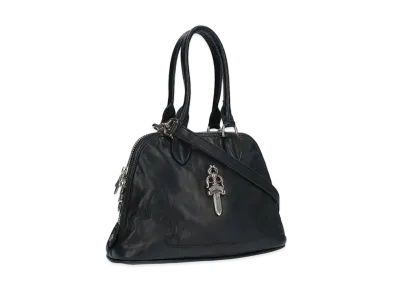 Chrome Hearts Mini Slouchy Dagger Decoration Flareknee with Strap Leather Hand Bag "Black"