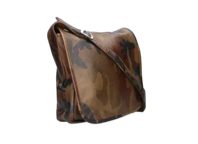 Chrome Hearts Mail Bag Logo Plate Camouflage Leather Shoulder Bag "Khaki"