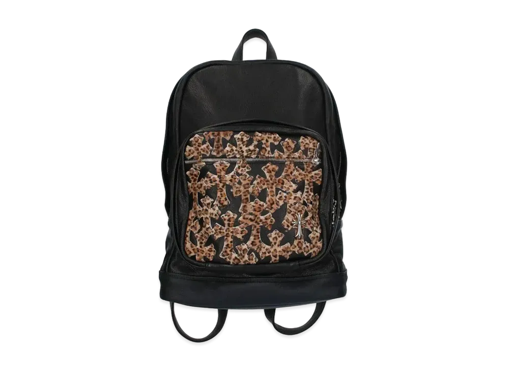 Chrome Hearts 7th Grade Harako Cross Patch Leather Backpack "Black/Brown"