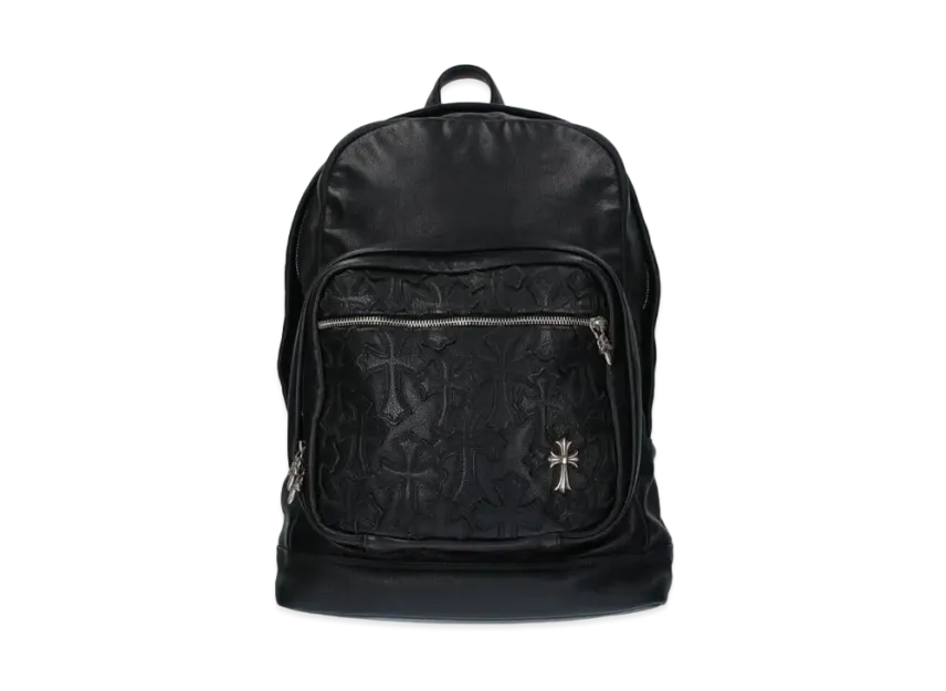 Chrome Hearts 7th Grade Cemetery Cross Patch Leather Backpack Chrome Hearts 7th Grade Cemetery Cross Patch Leather Backpack